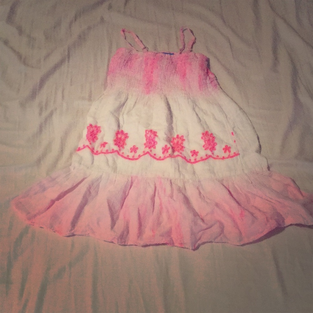 White and Pink Dress (runs small)